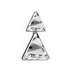 bro ze SWAROVSKI ELEMENTS triangl mal/velk crystal