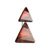 bro ze SWAROVSKI ELEMENTS triangl mal/velk red magma