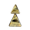 bro ze SWAROVSKI ELEMENTS triangl mal/velk crystal golden shadow