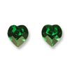nunice ze SWAROVSKI ELEMENTS srdce 6mm emerald krabika