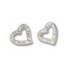 earring with SWAROVSKI ELEMENTS parts heart mix crystal/crystal ab Ag 925/1000 gift box