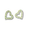 earring with SWAROVSKI ELEMENTS parts heart mix peridot/jonguil Ag 925/1000 gift box