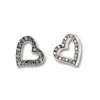 earring with SWAROVSKI ELEMENTS parts heart mix hemat./bl.diamond Ag 925/1000 gift box