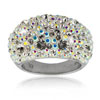ring with SWAROVSKI ELEMENTS moon disco parts crystal ab (6) Ag 925/1000