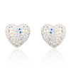 earring with SWAROVSKI ELEMENTS heart parts 12mm crystal ab Ag 925/1000 gift box