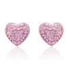 earring with SWAROVSKI ELEMENTS heart parts 12mm light rose Ag 925/1000 gift box