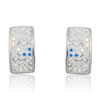 earring with SWAROVSKI ELEMENTS rectangle parts 15mm crys./ab Ag 925/1000 gift box