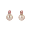 earring with SWAROVSKI ELEMENTS pearl rp / lt.rose stone Ag 925/1000 gift box