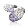 ring with SWAROVSKI ELEMENTS Lila parts (6) tanz./violet/crystal Ag 925/1000
