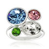 ring with SWAROVSKI ELEMENTS Zina mix color light sapphire