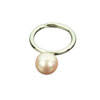 prstnek ze SWAROVSKI ELEMENTS perla 10mm rosaline Ag 925/1000