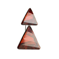 Bro ze SWAROVSKI ELEMENTS triangl mal/velk red magma